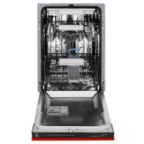ZLINE 18" Tallac Series 3rd Rack Top Control Dishwasher with Traditional Handle, 51dBa [Color: Red Matte]