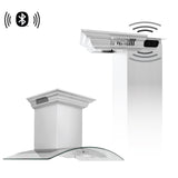 ZLINE Wall Mount Range Hood in Stainless Steel with Built-in CrownSound™ Bluetooth Speakers (KN4CRN-BT) [Size: 42 Inch]