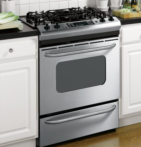 GE® 30" Slide-In Gas Range with Self-Cleaning Oven