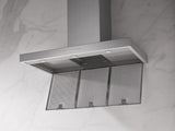 PUR 98 W Stainless steel - 36-inch wall-mounted ventilation hood with EasySwitch light-touch switches for convenient operation and LED lighting