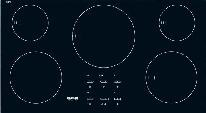 36" 5-Burner KM 5773 Induction Cooktop - Induction Cooktop with Demeyere Cookware Set