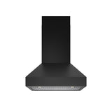 30" Professional Wall Mount Pyramid Range Hood In Black