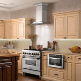 ZLINE Convertible Vent Wall Mount Range Hood in Stainless Steel & Glass (KN)