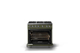 36"W. Sealed Burner Gas Range (Burner: 6b, Finish: Martini, Trim: Polished Chrome, Fuel: Natural Gas)