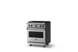30"W. Sealed Burner Gas Range (Finish: Stainless Steel, Trim: Polished Chrome, Fuel: Natural Gas)