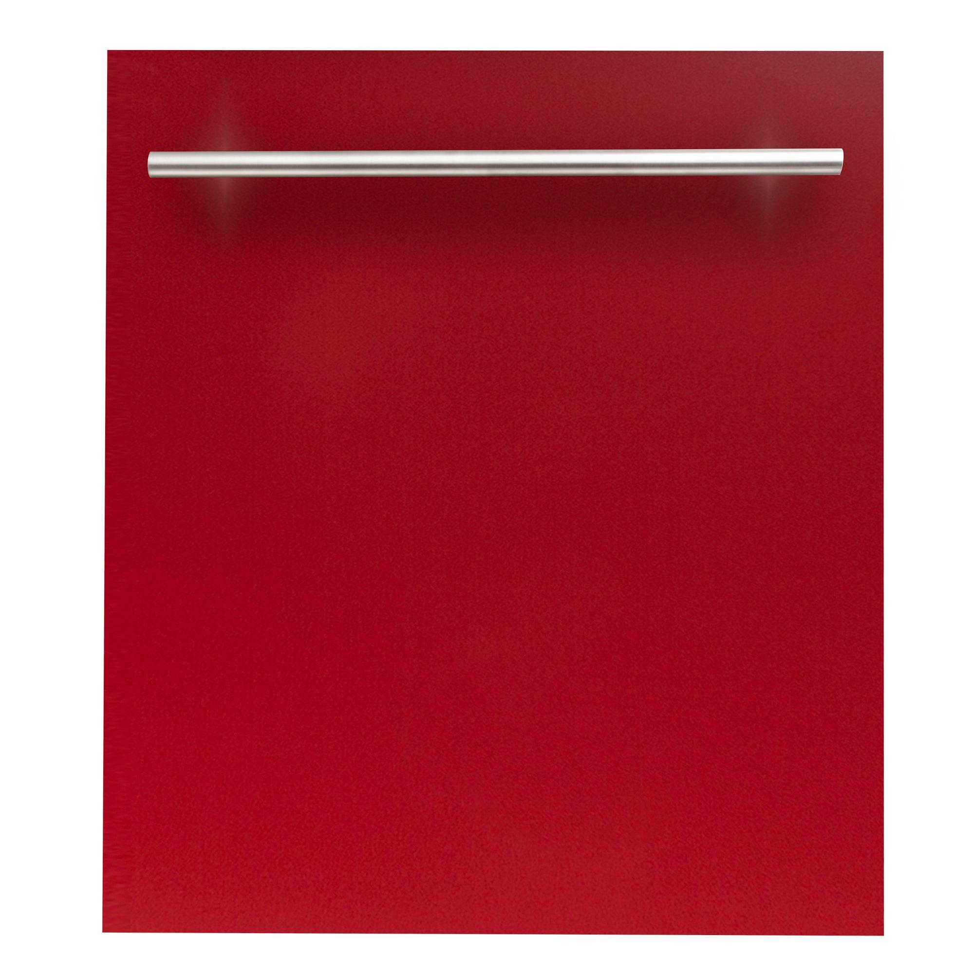 ZLINE 24 in. Top Control Dishwasher with Stainless Steel Tub and Modern Style Handle, 52dBa (DW-24) [Color: Red Gloss]