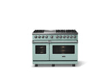 48"W. Dual Fuel Range (Burner: 6g, Finish: Splash, Trim: Polished Chrome, Fuel: Natural Gas)