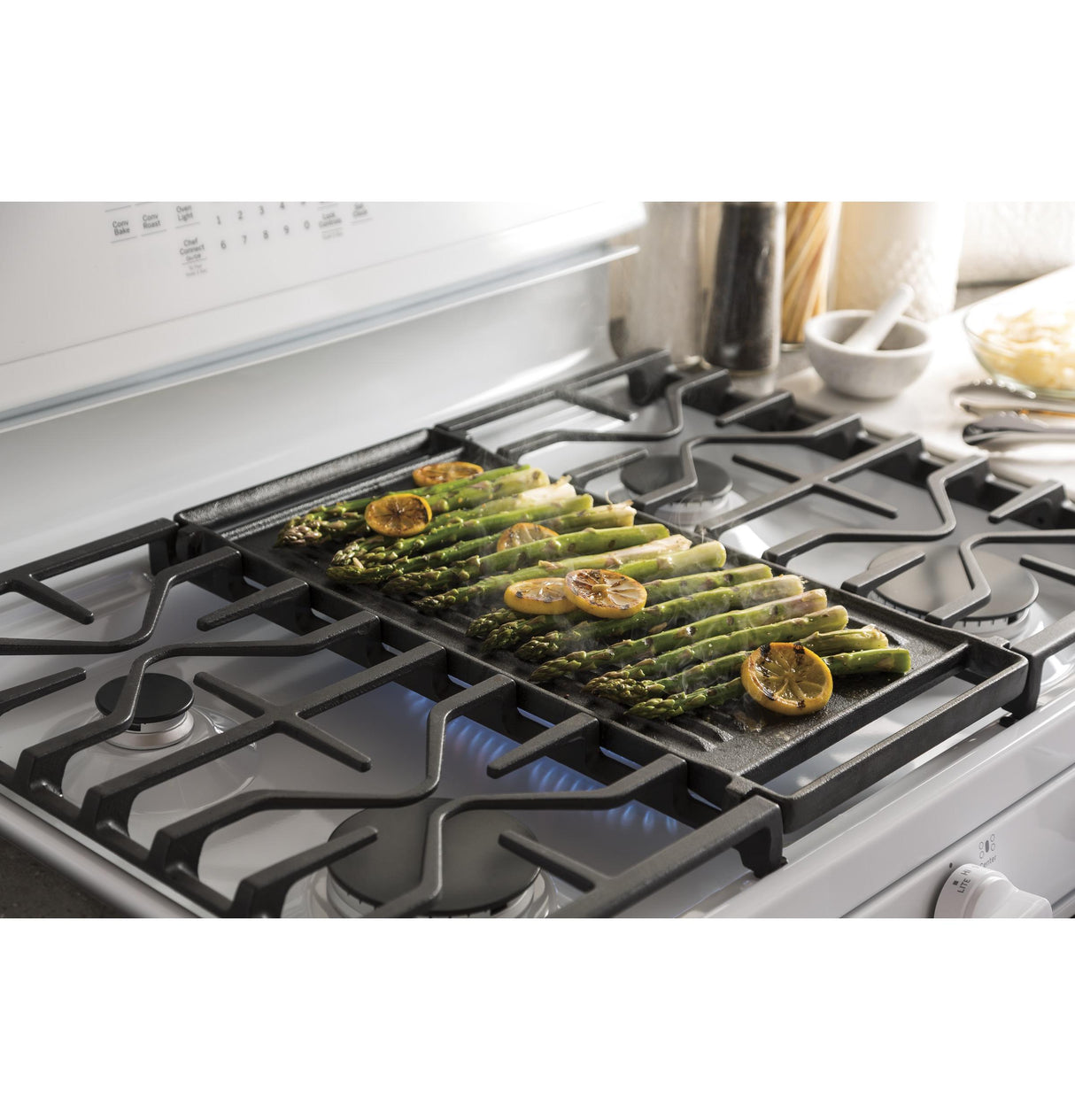 GE Profile Series 30" Free-Standing Gas Convection Range