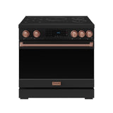 36 Inch Professional Induction Range With Tilt Panel Touch Control In Black and Rose Gold  Gordon Ramsay Series