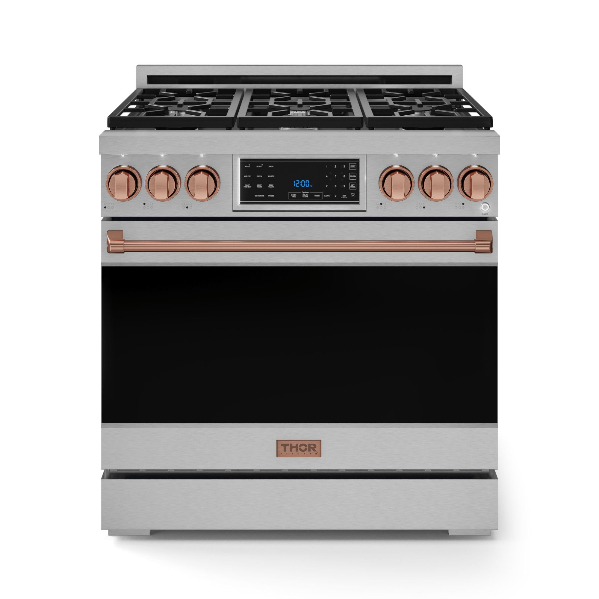 36 Inch Professional Gas Range With Tilt Panel Touch Control In Stainless Steel/rose Gold  Gordon Ramsay Series