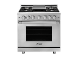 Gas Pro Range, Silver Stainless Steel, Liquid Propane