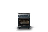 30"W. Sealed Burner Gas Range (Finish: Squall, Trim: Polished Chrome, Fuel: Natural Gas)