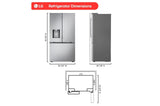 24 cu. ft. Counter-Depth MAX™ with Zero Clearance™ 3-Door French Door Refrigerator