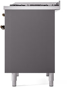Nostalgie II 40 Inch Dual Fuel Liquid Propane Freestanding Range in Matte Graphite with Bronze Trim