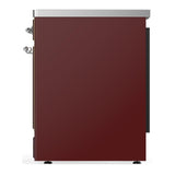 ILVE UMIB30NR3BUC Majestic III 30 inch Induction Range with 4 Elements, 4 cu. ft. Oven Capacity (Triple Glass Door, Burgundy, Chrome)