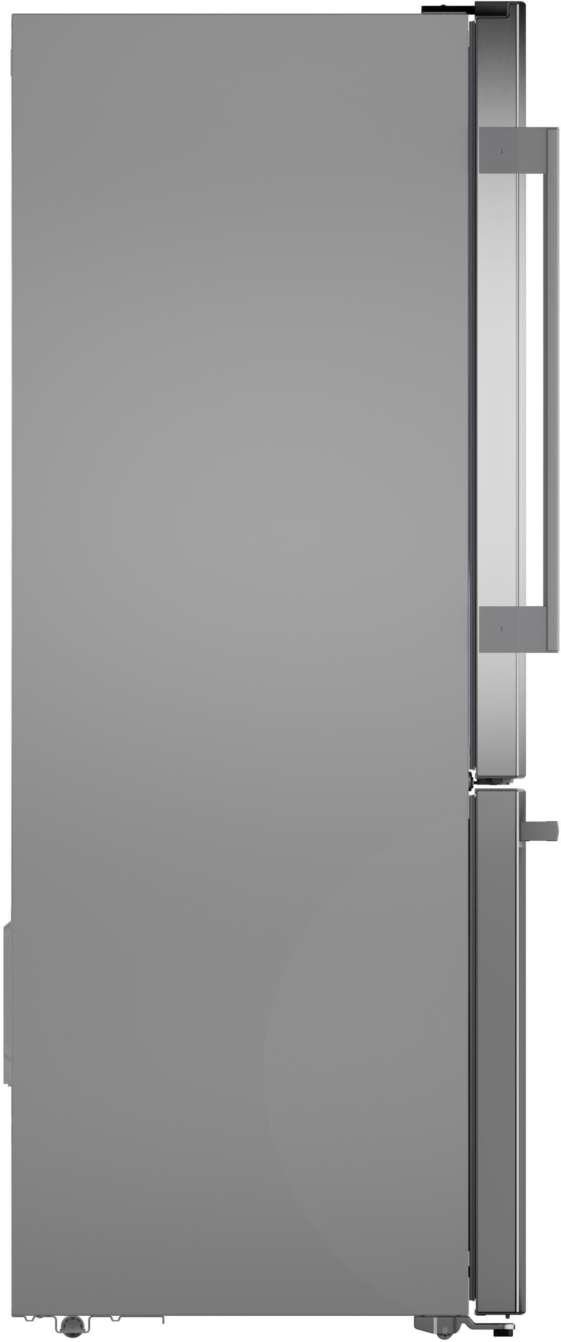 100 Series, free-standing fridge-freezer with freezer at bottom, Brushed steel (with anti-fingerprint), Total No Frost
