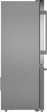 100 Series, free-standing fridge-freezer with freezer at bottom, Brushed steel (with anti-fingerprint), Total No Frost