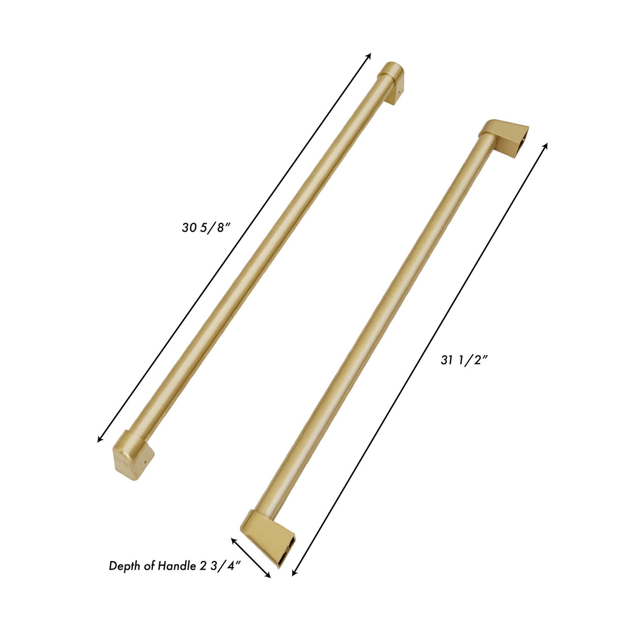ZLINE Autograph Edition Champagne Bronze Traditional Handles (Set of 4) for Counter-Depth and Standard-Depth Refrigerators (RFMHZ-36-CB) [Color: Champagne Bronze]