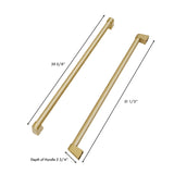 ZLINE Autograph Edition Champagne Bronze Traditional Handles (Set of 4) for Counter-Depth and Standard-Depth Refrigerators (RFMHZ-36-CB) [Color: Champagne Bronze]
