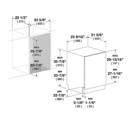 24" OVERLAY BUILT-IN DISHWASHER