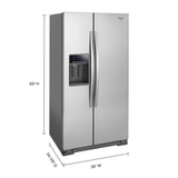 36-inch Wide Side-by-Side Refrigerator with Temperature Control - 26 cu. ft.
