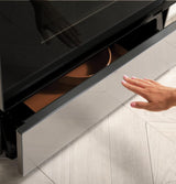 Café™ 30" Smart Slide-In, Front-Control, Induction and Convection Range in Platinum Glass