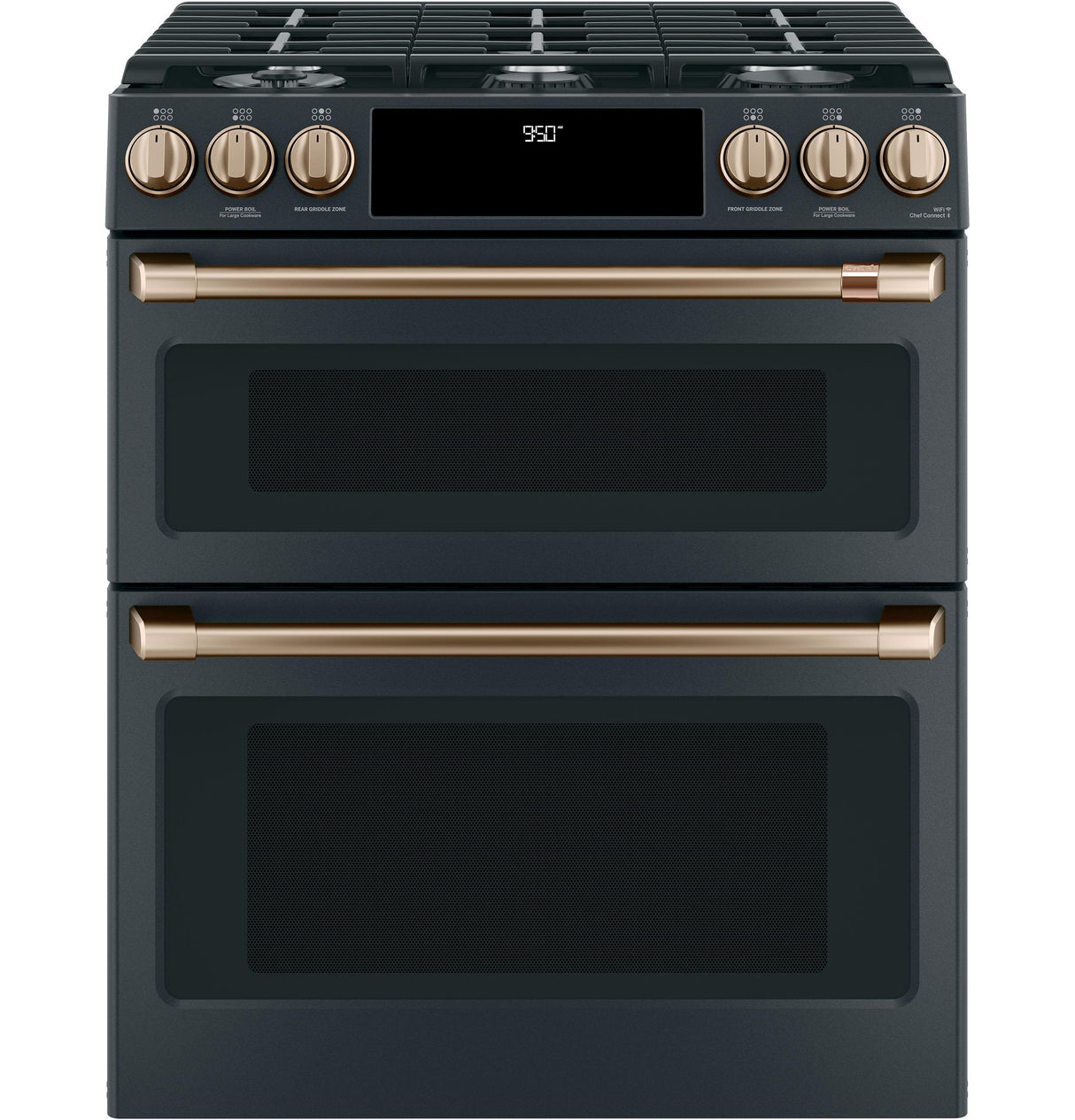 Café™ 30" Smart Slide-In, Front-Control, Dual-Fuel, Double-Oven Range with Convection