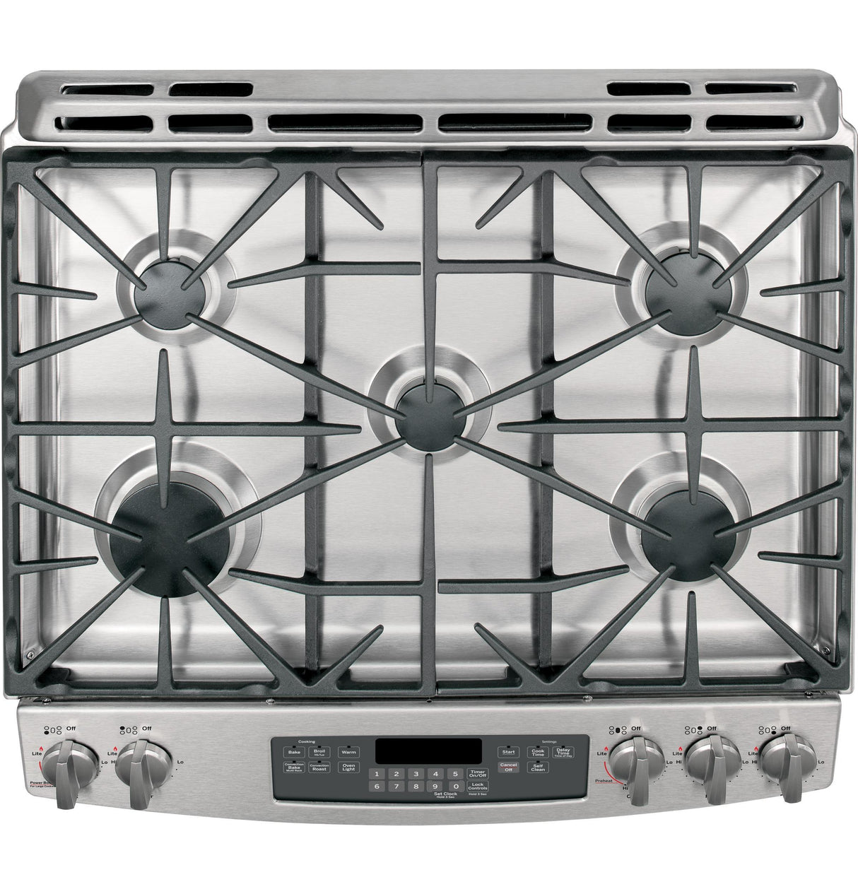 GE® 30" Slide-In Front Control Gas Range