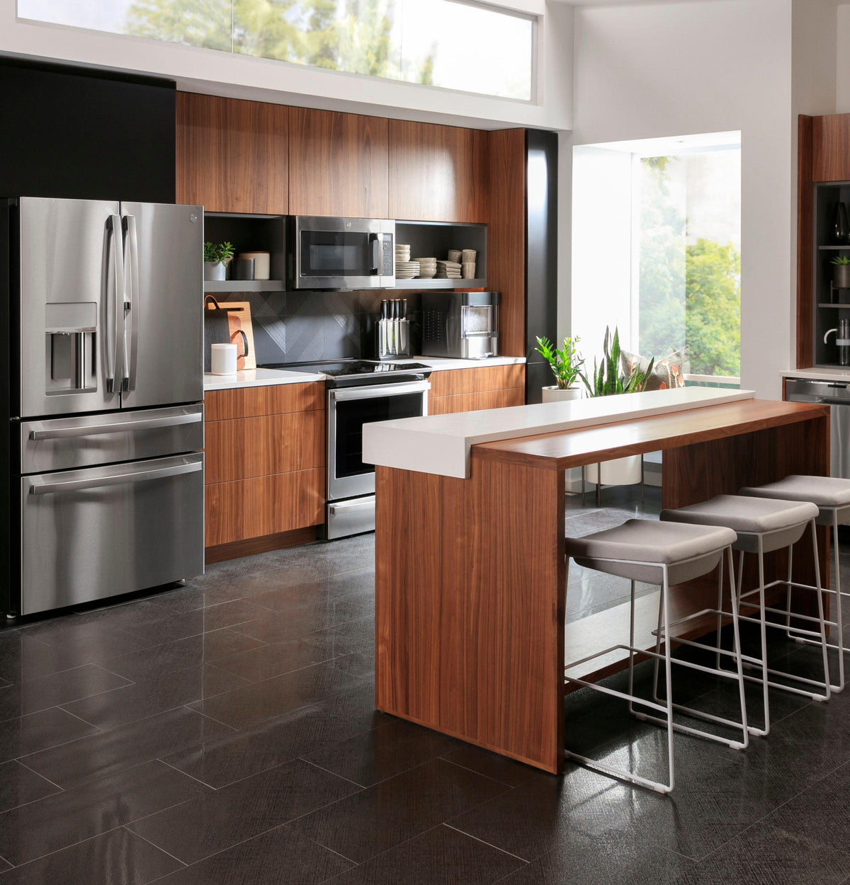 GE Profile™ 1.7 Cu. Ft. Convection Over-the-Range Microwave Oven