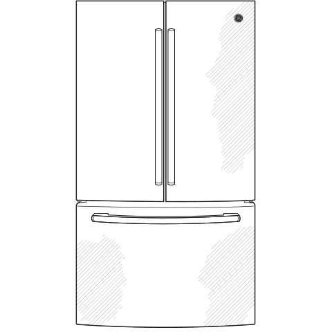 GE® ENERGY STAR® 27.0 Cu. Ft. Fingerprint Resistant French-Door Refrigerator