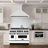 ZLINE 48 in. Autograph Edition Stainless Steel Range Hood with Stainless Steel Shell and Accented Handle (8654STZ-48) [Color: Matte Black]
