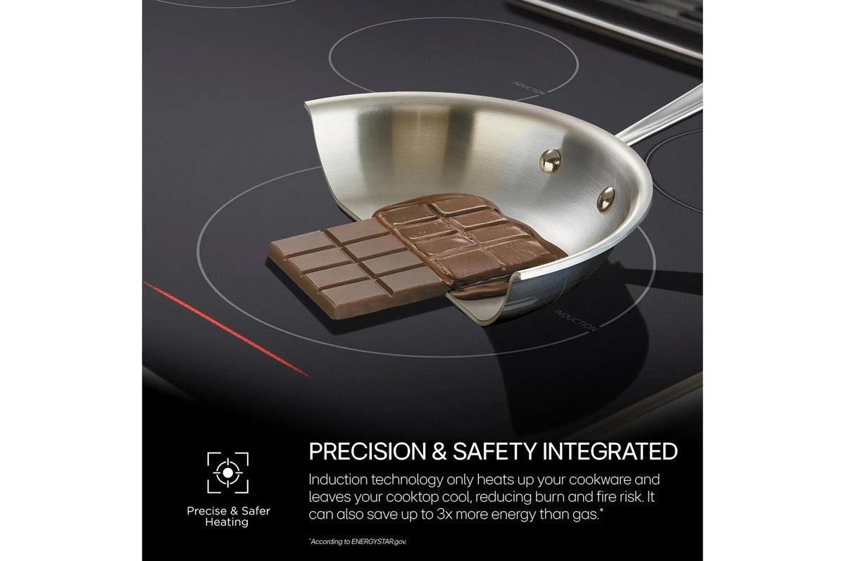30" Induction Cooktop, 4 Elements, White Backlit, Red Bar, Bridge, ThinQ®
