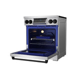 30 Inch Professional Induction Range With Tilt Panel Touch Control In Stainless Steel and Black  Gordon Ramsay Series
