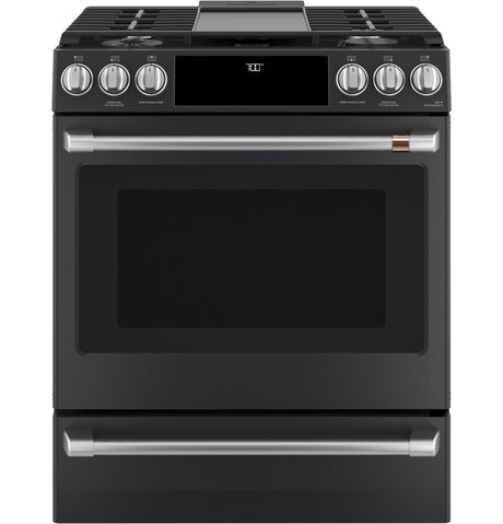 Café™ 30" Smart Slide-In, Front-Control, Gas Range with Convection Oven
