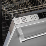 ZLINE 18 in. Compact Top Control Dishwasher with Stainless Steel Tub and Traditional Handle, 52dBa (DW-18) [Color: Stainless Steel]