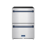 24 Inch Undercounter Built-in or Freestanding Drawer Refrigerator - Stainless Steel/blue  Gordon Ramsay Series
