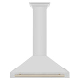 ZLINE 30 in. Autograph Edition Convertible Stainless Steel Range Hood with Stainless Steel Shell and Champagne Bronze Accents (KB4STZ-30-CB) [Color: Gold Accents]