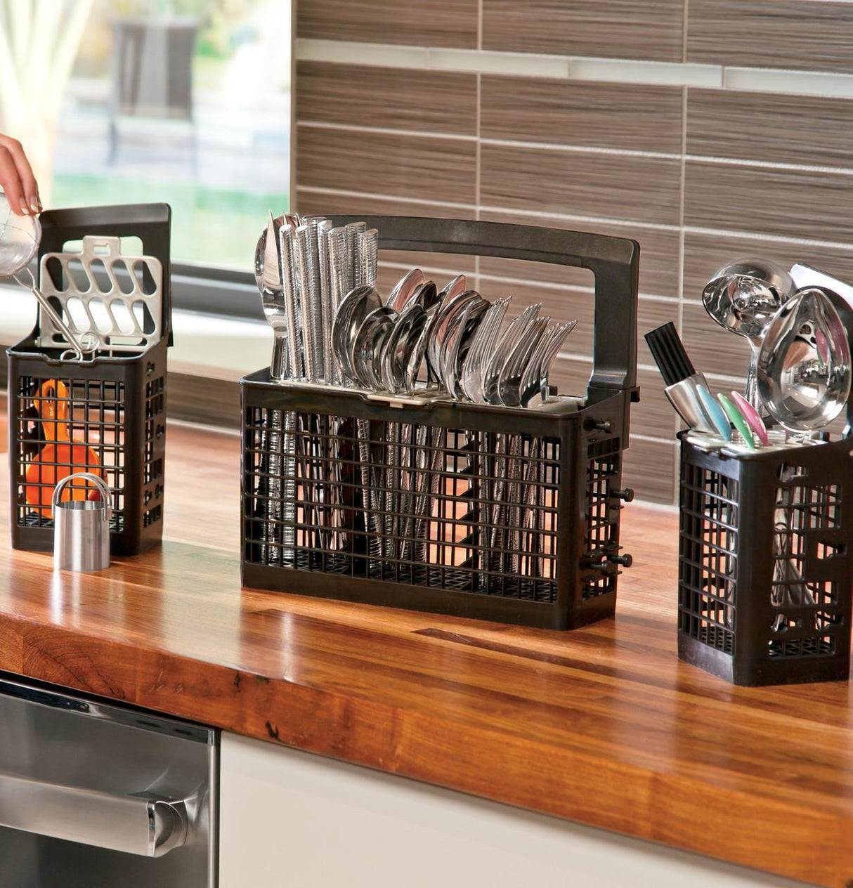 GE Café™ Series Stainless Interior Built-In Dishwasher with Hidden Controls