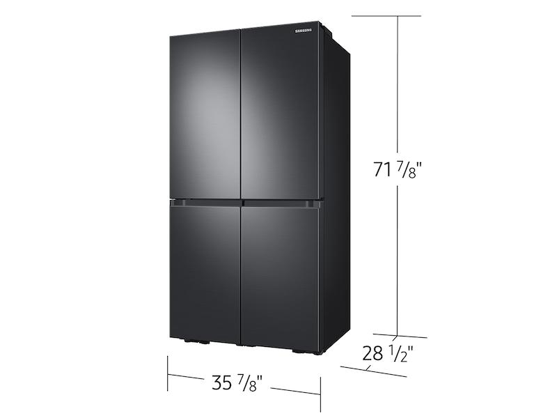 23 cu. ft. Smart Counter Depth 4-Door Flex™ Refrigerator with Beverage Center and Dual Ice Maker in Black Stainless Steel