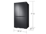23 cu. ft. Smart Counter Depth 4-Door Flex™ Refrigerator with Beverage Center and Dual Ice Maker in Black Stainless Steel
