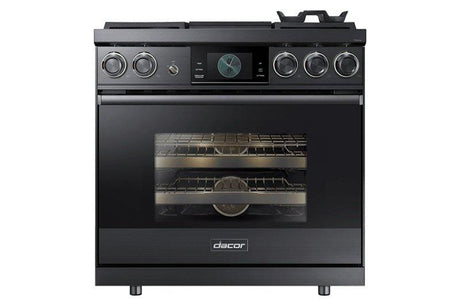 36" Pro Dual-Fuel Steam Range, Silver Stainless Steel, Natural Gas