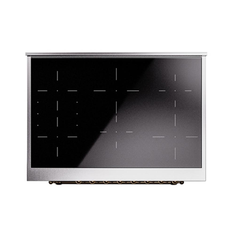 ILVE UNI366QNMPMGB Nostalgie II Noblesse 36 inch Induction Range (Solid Door, Graphite Matte, Burnished)