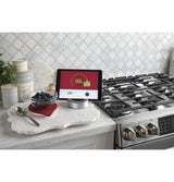GE Cafe™ Series 30" Slide-In Front Control Dual-Fuel Range with Warming Drawer