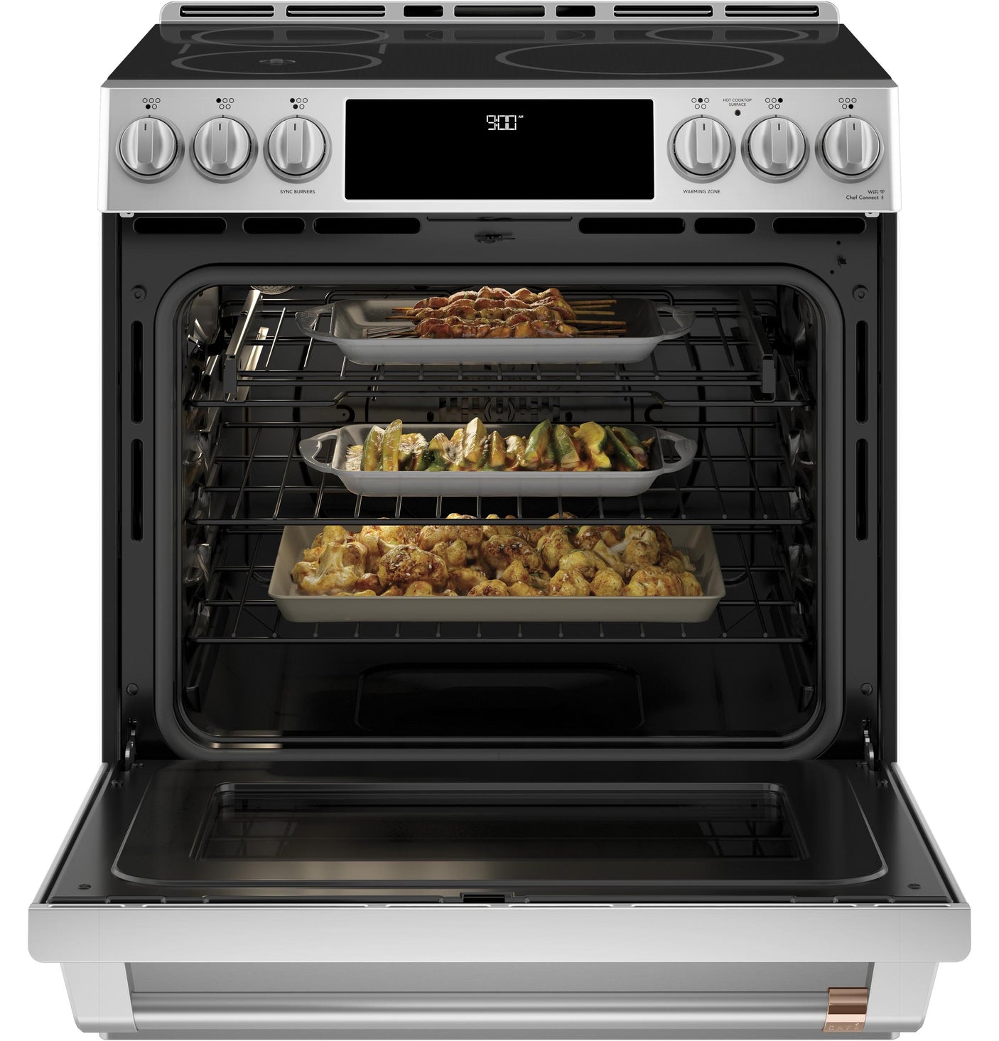 Café™ 30" Smart Slide-In, Front-Control, Induction and Convection Range with In-Oven Camera