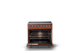 36"W. Induction Range (Finish: Spiced Cider, Trim: Polished Chrome)