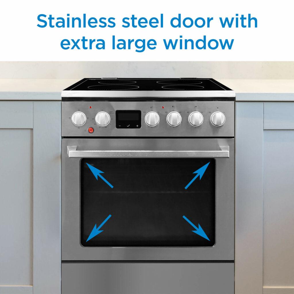 Danby 24-in TruAirFry Smooth top Slide-in Electric Range in Stainless Steel