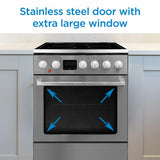 Danby 24-in TruAirFry Smooth top Slide-in Electric Range in Stainless Steel