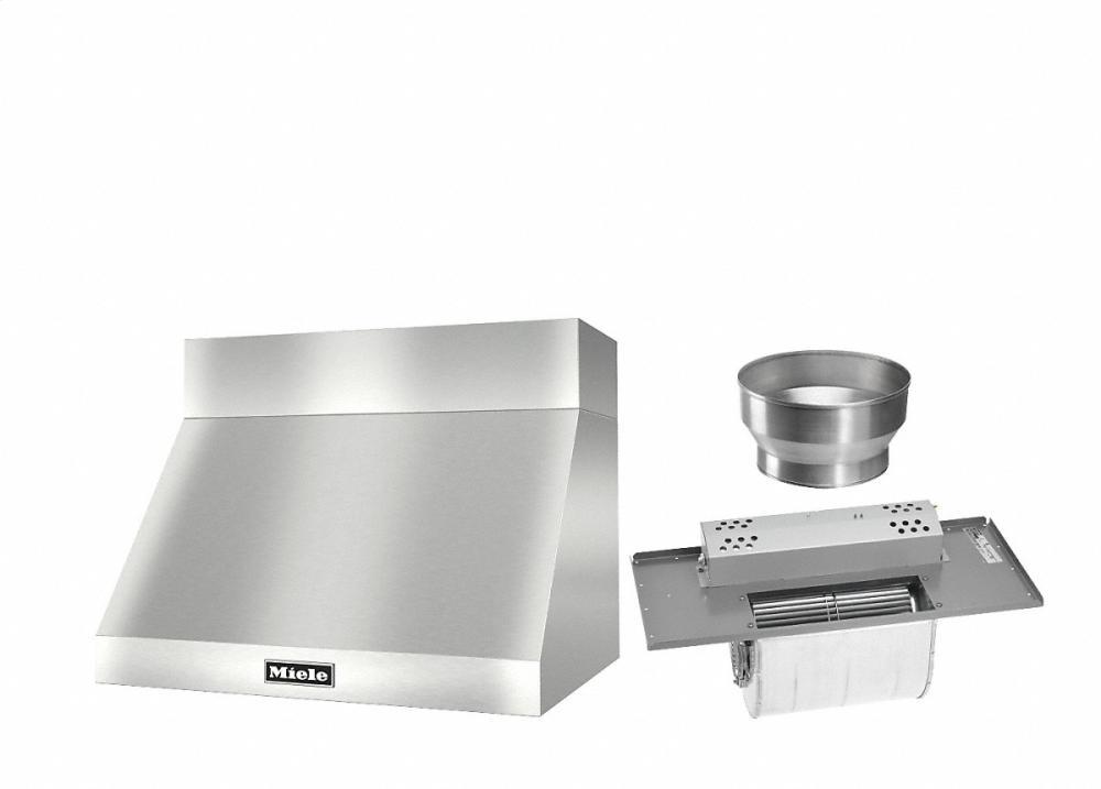 DAR 1220 Set 6 Wall-Mounted Range Hood with Extraction Mode with integrated XL motor including 6" chimney cover.