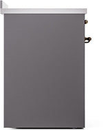 Nostalgie II 30 Inch Electric Freestanding Range in Matte Graphite with Bronze Trim