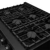 36 Inch Liquid Propane Range In Matte Black - Contemporary Professional